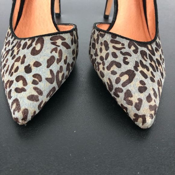 Halogen Leopard Print Heels Calf Hair Marlie D’Orsay Pumps - Picture 6 of 15
